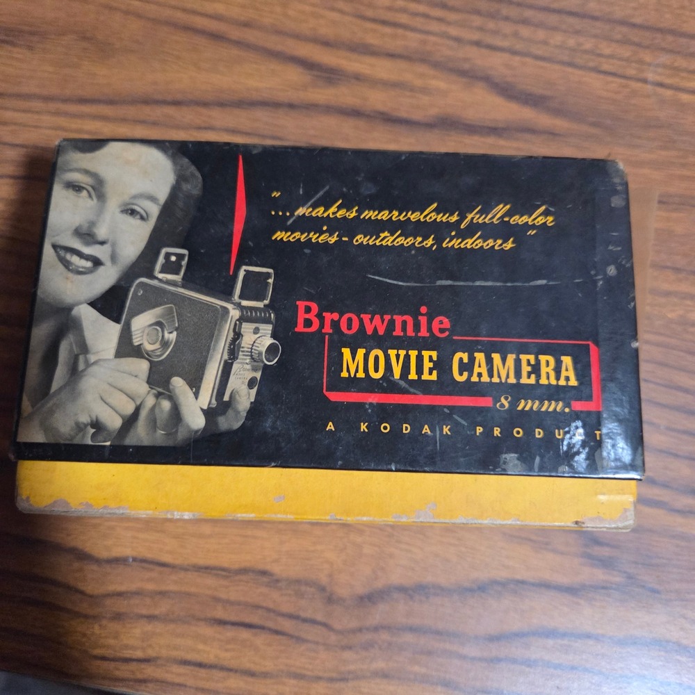 Vintage Kodak Brownie 8mm Movie Camera with Original Box Mid-Century Film Decor - Picture 7 of 7